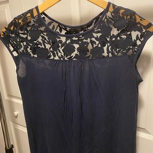 Banana republic navy sleeveless blouse
